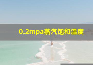 0.2mpa蒸汽饱和温度