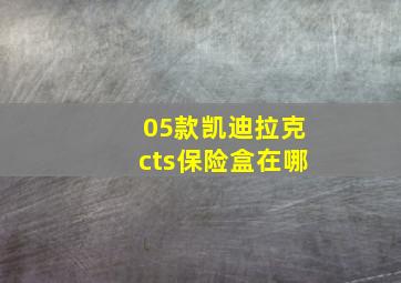 05款凯迪拉克cts保险盒在哪