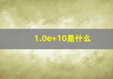 1.0e+10是什么