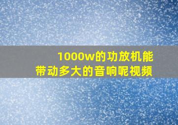 1000w的功放机能带动多大的音响呢视频