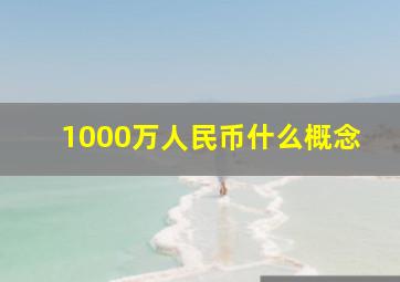 1000万人民币什么概念