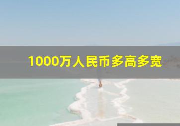 1000万人民币多高多宽