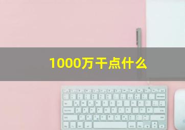 1000万干点什么