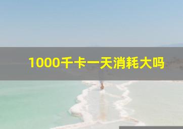 1000千卡一天消耗大吗