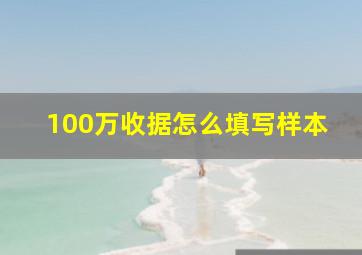 100万收据怎么填写样本