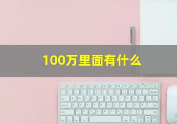 100万里面有什么