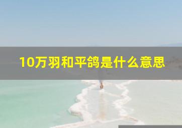 10万羽和平鸽是什么意思