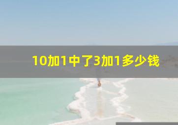 10加1中了3加1多少钱