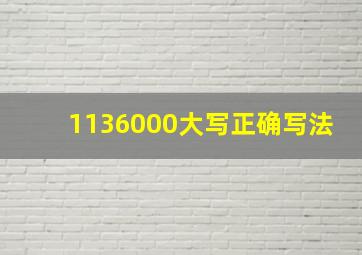 1136000大写正确写法