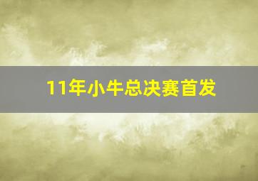 11年小牛总决赛首发