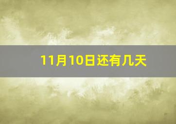 11月10日还有几天