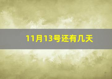 11月13号还有几天