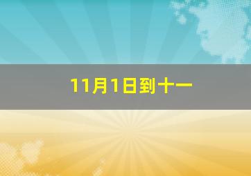 11月1日到十一