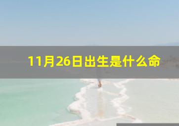 11月26日出生是什么命