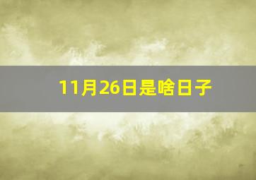 11月26日是啥日子