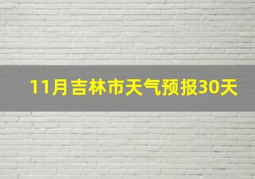 11月吉林市天气预报30天