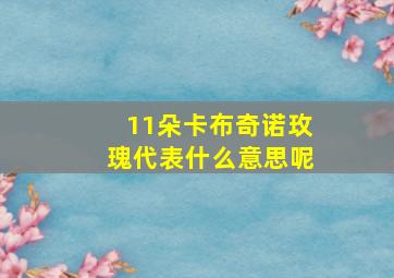 11朵卡布奇诺玫瑰代表什么意思呢