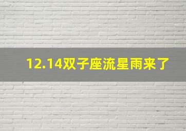 12.14双子座流星雨来了