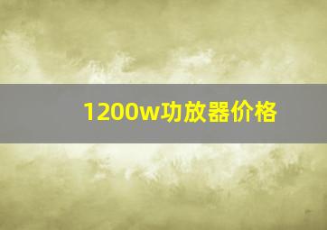 1200w功放器价格