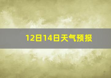 12日14日天气预报