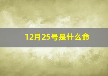 12月25号是什么命