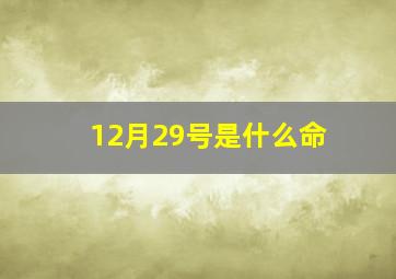 12月29号是什么命