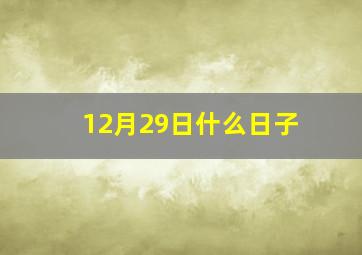 12月29日什么日子