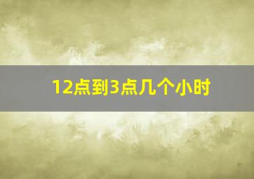 12点到3点几个小时