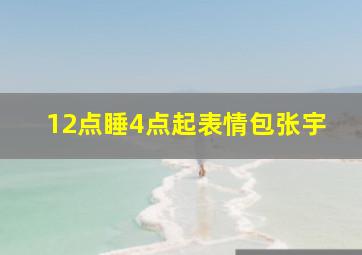 12点睡4点起表情包张宇