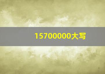 15700000大写