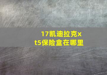 17凯迪拉克xt5保险盒在哪里