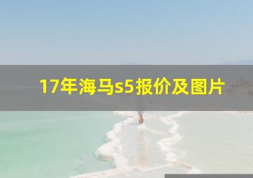 17年海马s5报价及图片