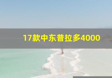 17款中东普拉多4000