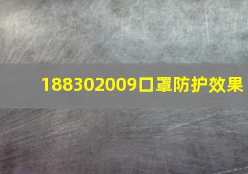 188302009口罩防护效果