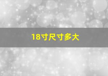 18寸尺寸多大