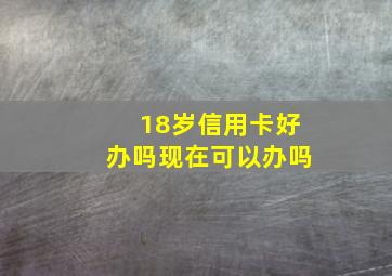 18岁信用卡好办吗现在可以办吗