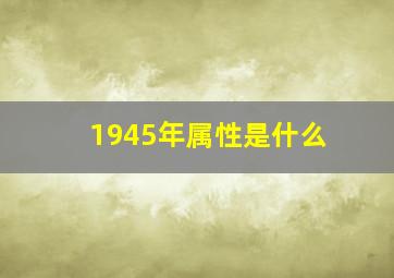 1945年属性是什么