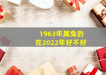 1963年属兔的在2022年好不好