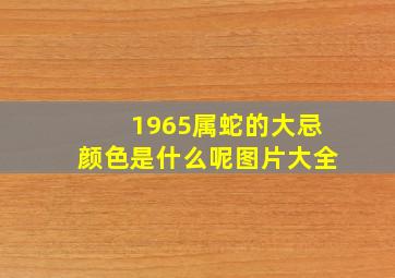 1965属蛇的大忌颜色是什么呢图片大全