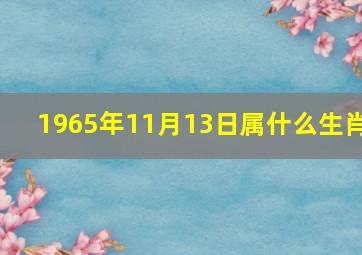 1965年11月13日属什么生肖