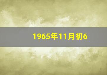 1965年11月初6