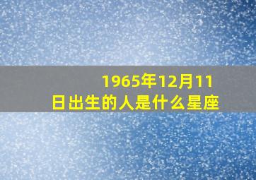 1965年12月11日出生的人是什么星座