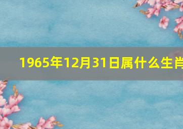 1965年12月31日属什么生肖