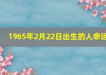 1965年2月22日出生的人命运