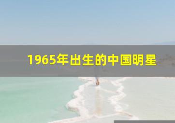 1965年出生的中国明星