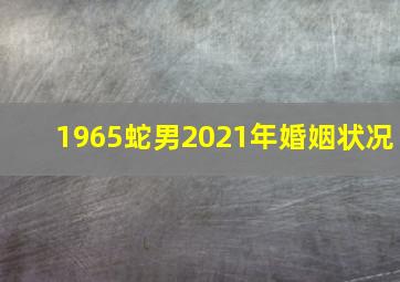 1965蛇男2021年婚姻状况