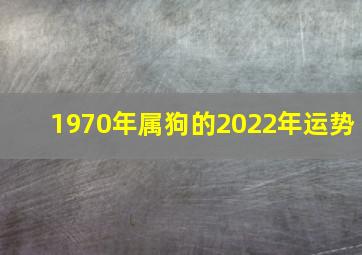 1970年属狗的2022年运势