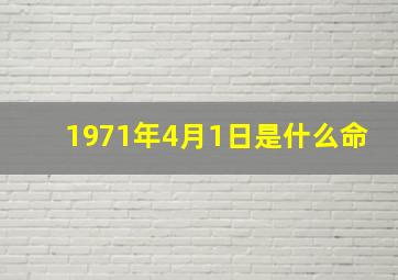 1971年4月1日是什么命