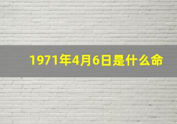 1971年4月6日是什么命