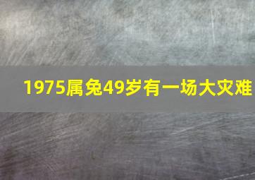 1975属兔49岁有一场大灾难